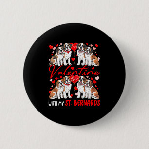 Valentinstag mit meinem St. Bernhardinern Paar Hun Button