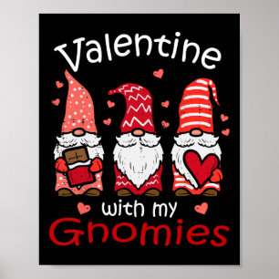 Valentinstag mit meinen Gnomies Lustiger Valentins Poster