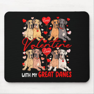 Valentinstag mit meinen Great Danes Paarkostüm für Mousepad