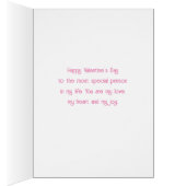 Valentinstag mit Nachricht, Liebe Herz (Innen (Rechts))