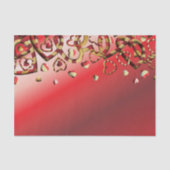 Valentinstag mit niedlichem Rot und goldgestreifte Seidenpapier (Vorderseite)