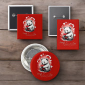 Valentinstag mit reichem Teddybär Button