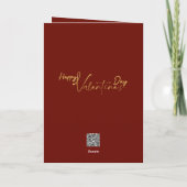 Valentinstag mit reichem Teddybär Feiertagskarte (Rückseite)