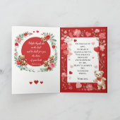 Valentinstag mit reichem Teddybär Feiertagskarte (Innenseite)