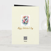 Valentinstag mit reichem Teddybär Feiertagskarte (Rückseite)