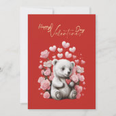 Valentinstag mit reichem Teddybär Feiertagskarte (Vorderseite)
