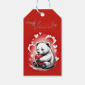 Valentinstag mit reichem Teddybär Geschenkanhänger (Vorderseite)