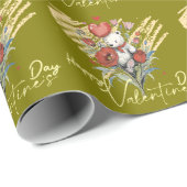 Valentinstag mit reichem Teddybär Geschenkpapier (Rolleneckpunkt)