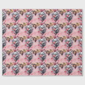 Valentinstag mit reichem Teddybär Geschenkpapier (Flach)