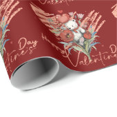 Valentinstag mit reichem Teddybär Geschenkpapier (Rolleneckpunkt)