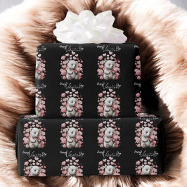 Valentinstag mit reichem Teddybär Geschenkpapier