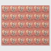 Valentinstag mit reichem Teddybär Geschenkpapier (Flach)