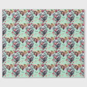 Valentinstag mit reichem Teddybär Geschenkpapier (Flach)