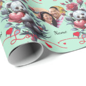 Valentinstag mit reichem Teddybär Geschenkpapier (Rolleneckpunkt)