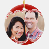 Valentinstag mit reichem Teddybär Keramik Ornament (Hinten)