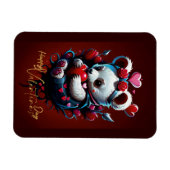 Valentinstag mit reichem Teddybär Magnet (Horizontal)