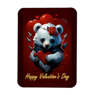 Valentinstag mit reichem Teddybär Magnet