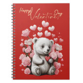Valentinstag mit reichem Teddybär Notizblock (Vorderseite)