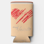 Valentinstag mit reichem Teddybär Selters Dosenkühler (Rückseite)