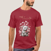 Valentinstag mit reichem Teddybär T-Shirt (Vorderseite)