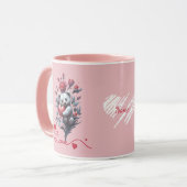 Valentinstag mit reichem Teddybär Tasse (Vorderseite Links)