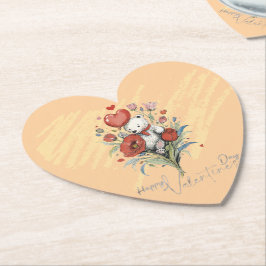 Valentinstag mit reichem Teddybär Untersetzer