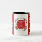 Valentinstag mit reichem Teddybär Zweifarbige Tasse (Mittel)