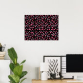 Valentinstag mit rosa Herzchen Poster (Heimbüro)