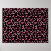 Valentinstag mit rosa Herzchen Poster (Vorne)