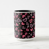 Valentinstag mit rosa Herzchen Tasse (Zentrum)