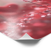 Valentinstag mit rosa Herzen Fotodruck (Ecke)