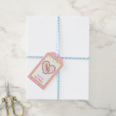 Valentinstag mit rotem Anfangs- und Goldherz Geschenkanhänger (Mit Garn)