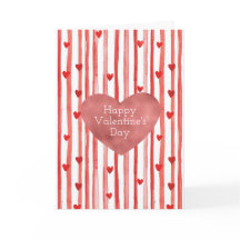 Valentinstag mit roten Streifen und Herz