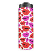 Valentinstag mit roten und rosa Lippen Thermosbecher (Vorderseite)