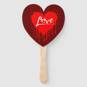 VALENTINSTAG MIT SCHMELZENDEN ROTEN HERZEN DER LIE FÄCHER