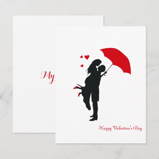 Valentinstag Mitteilungskarte (Vorne/Hinten)