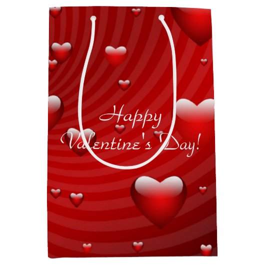 Valentinstag Mittlere Geschenktüte (Vorderseite)