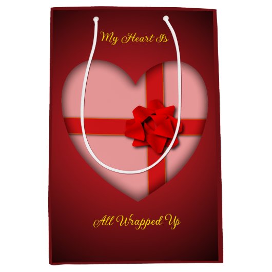 Valentinstag Mittlere Geschenktüte (Vorderseite)