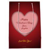 Valentinstag Mittlere Geschenktüte (Rückseite)