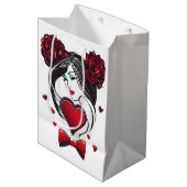 Valentinstag Mittlere Geschenktüte (Vorderseite Schrägansicht)