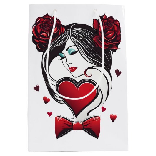 Valentinstag Mittlere Geschenktüte (Vorderseite)