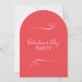 Valentinstag Moderne rosa Party Einladung (Rückseite)