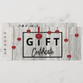 Valentinstag Moderne rustikale Holzhörerkarte (Vorne/Hinten)