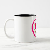 Valentinstag - Modernes rosa Herz 1W Tasse (Links)
