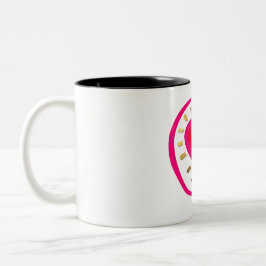Valentinstag - Modernes rosa Herz 1W Tasse