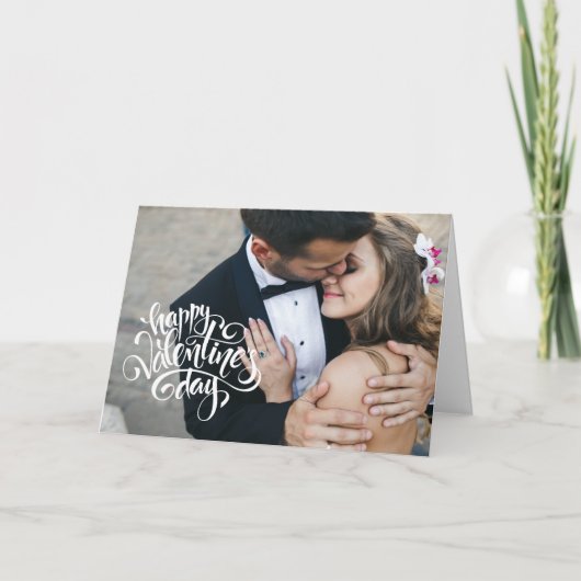 Valentinstag Modernes Skript benutzerdefiniertes F Feiertagskarte (Vorderseite)