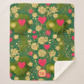 Valentinstag, Monogramm, Moos Sherpadecke (Vorderseite)