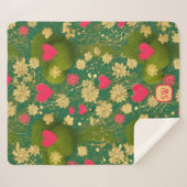 Valentinstag, Monogramm, Moos Sherpadecke (Vorderseite (Horizontal))