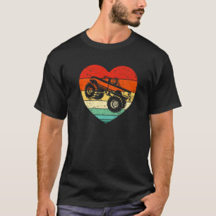 Valentinstag Monster LKW Herzschrittmacher Vintag  T-Shirt