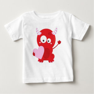 Valentinstag Monster, Niedliches Monster, Herz Baby T-shirt